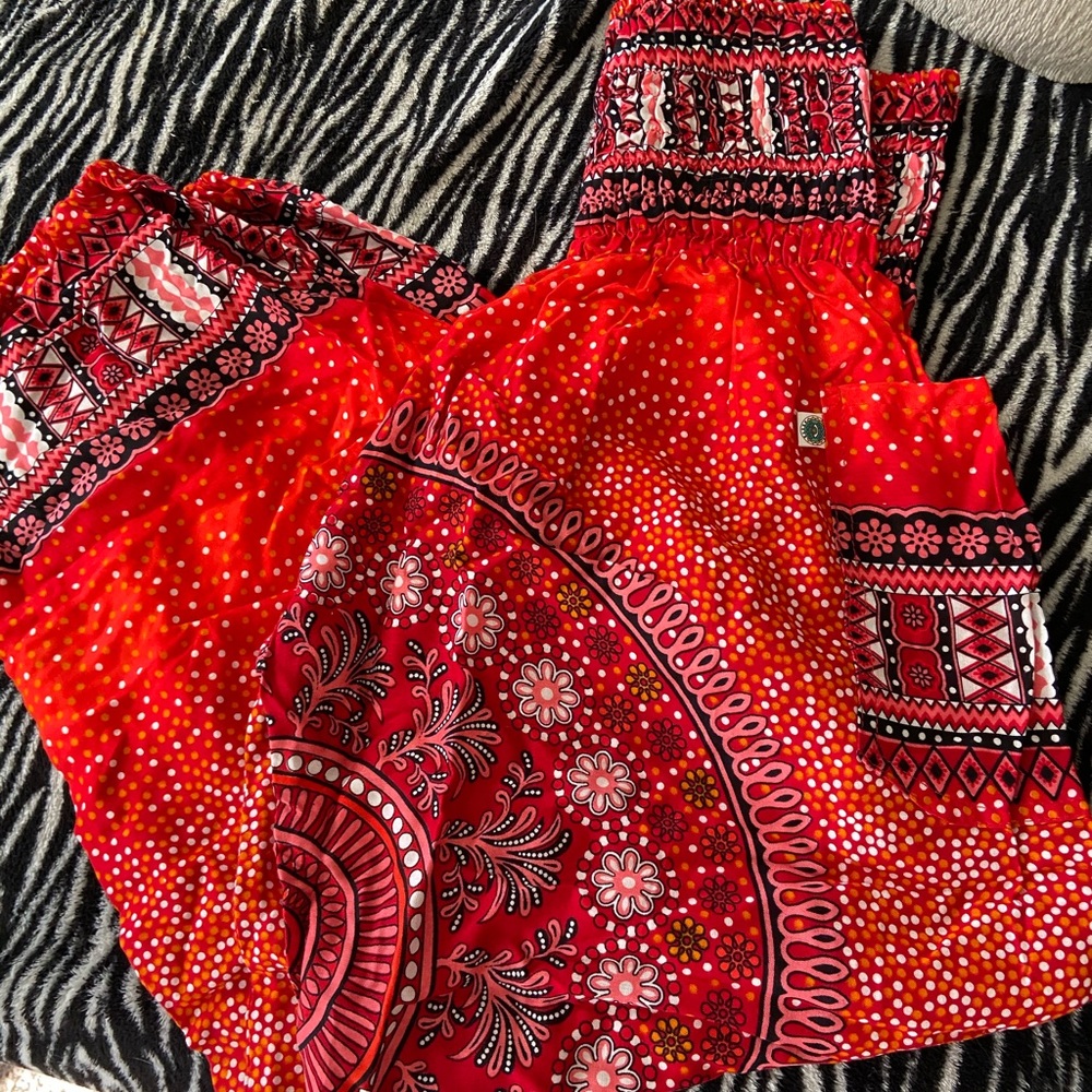 Red Harem Pants